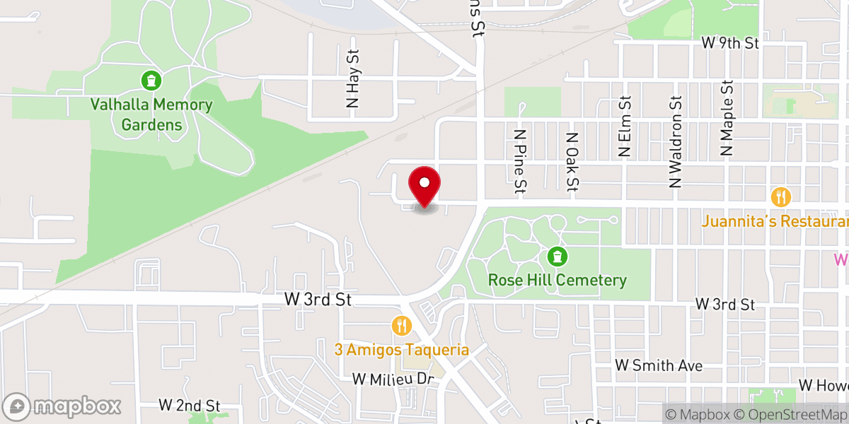 Map showing location of Westside Assembly of God