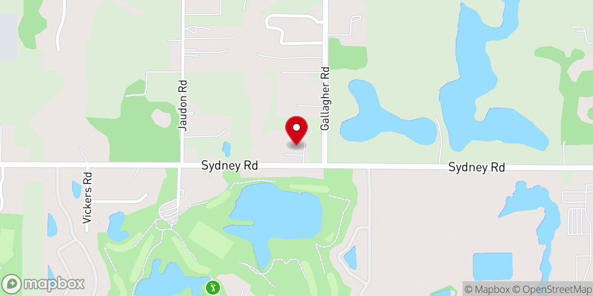 Map showing location of Countryside Baptist Church