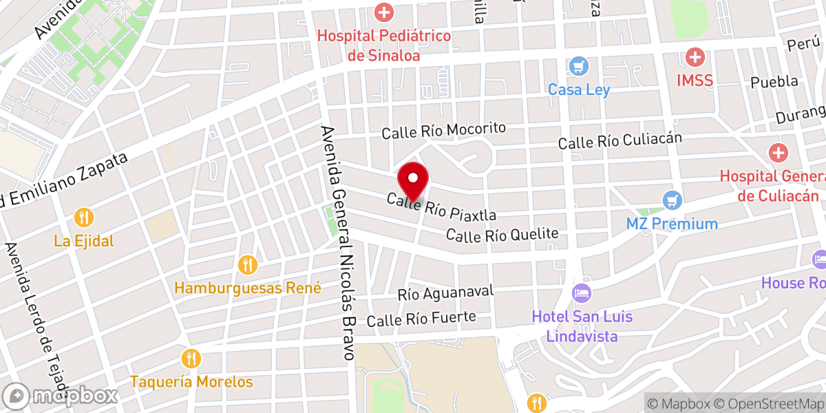 Map showing location of Madres Adoratrices