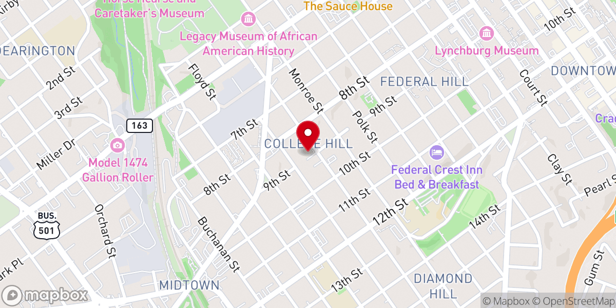 Map showing location of Living Word Ministries Church