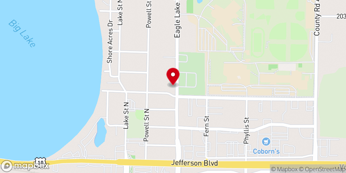 Map showing location of Bethany Bible Church