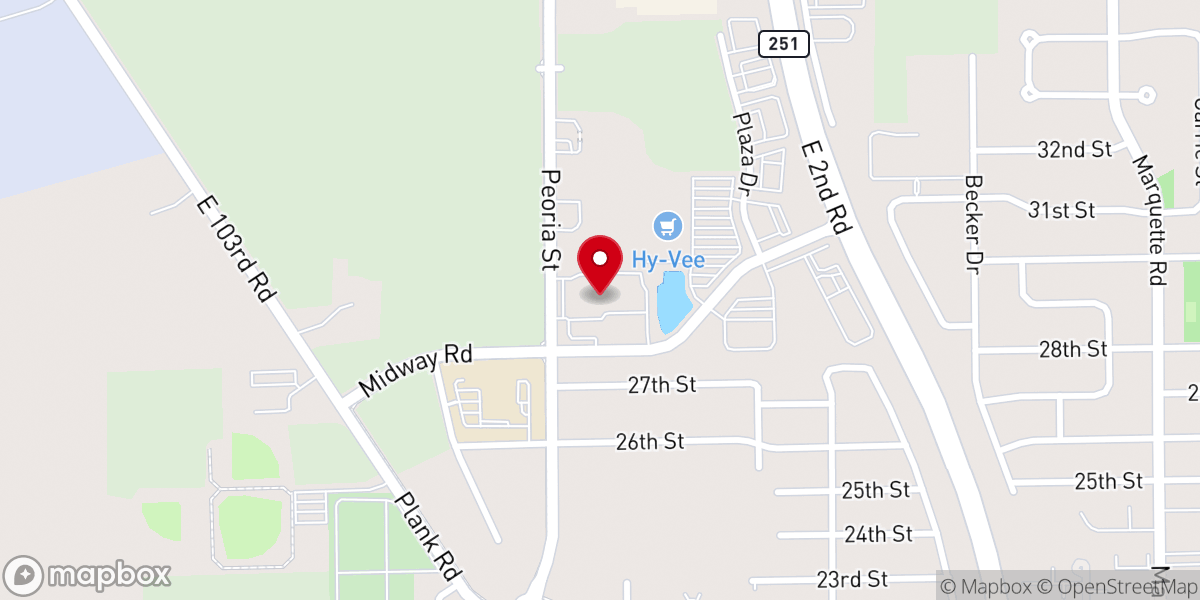 Map showing location of Servant's Heart Revival Center