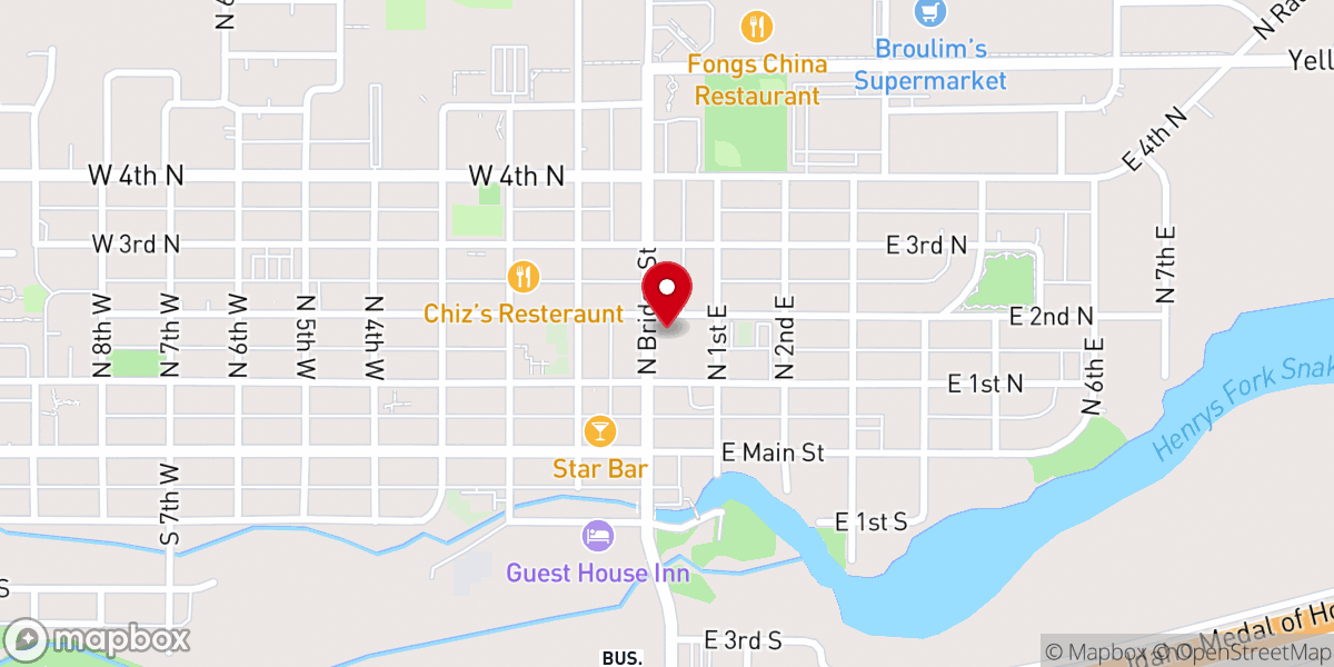 Map showing location of St Anthony Foursquare Church