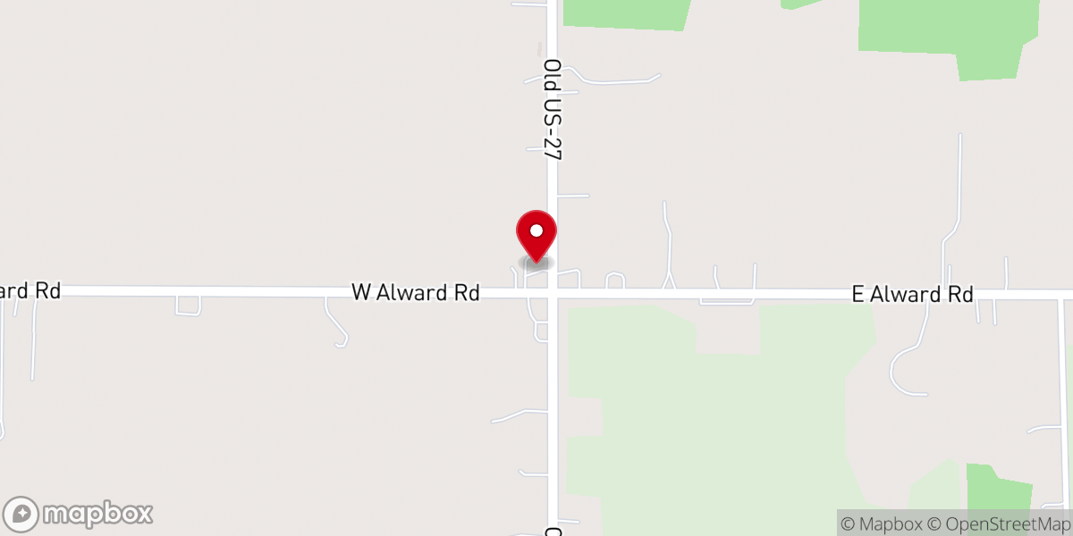 Map showing location of St .Pauls Lutheran church