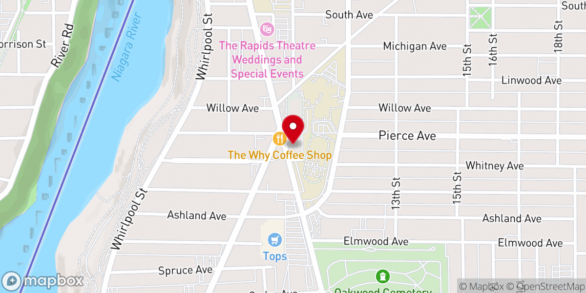 Map showing location of Niagara Gospel Mission