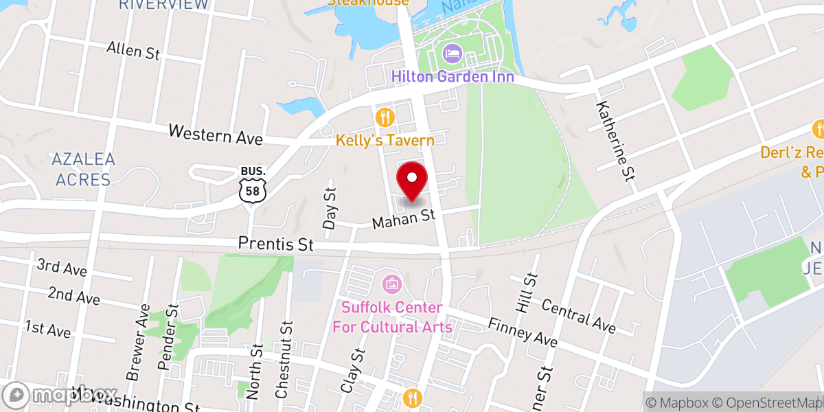 Map showing location of First Baptist Church Mahan