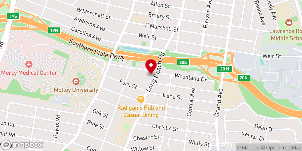 Map showing location of Congregational Church of South Hempstead