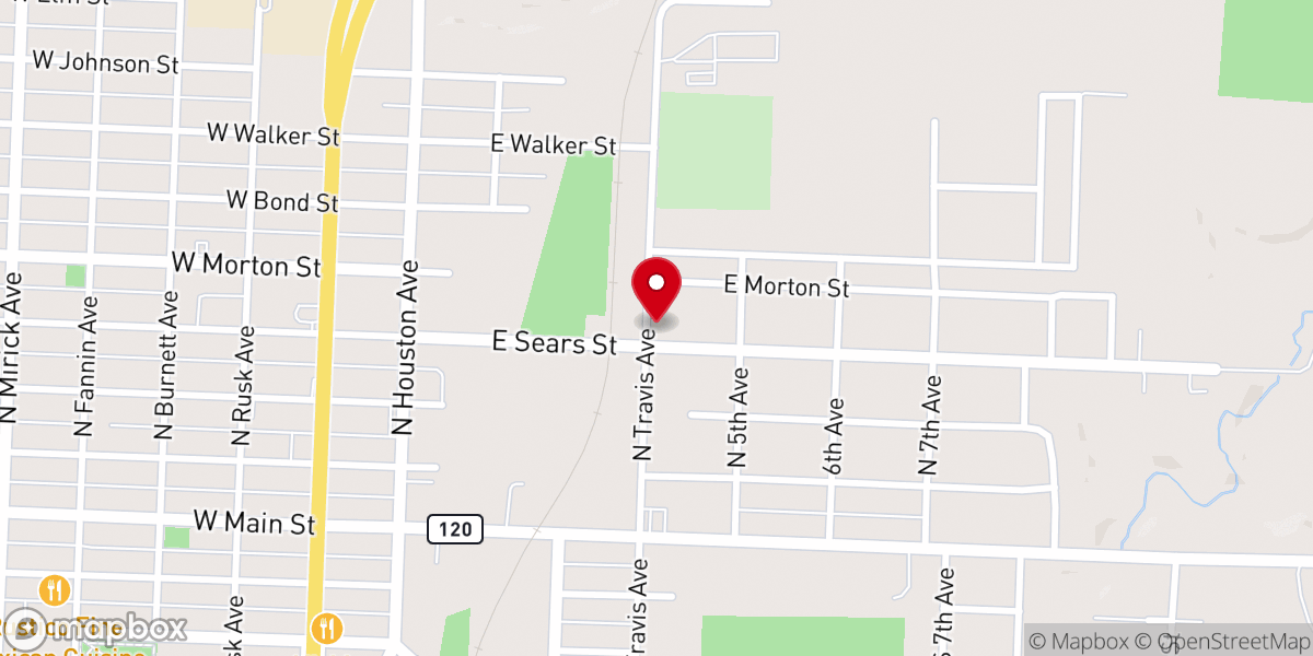 Map showing location of Mount Obed Baptist Church