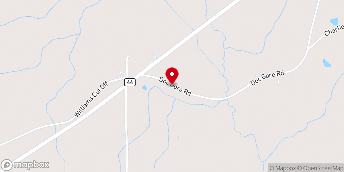 Map showing location of Old Advance Church
