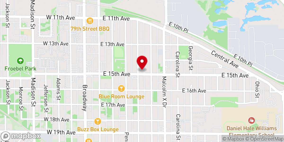Map showing location of Unity Outreach Ministries Inc