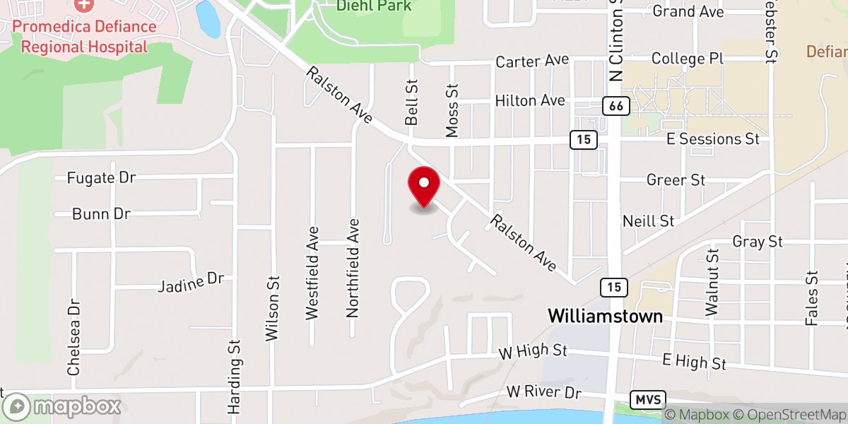Map showing location of Apostolic United Pentecostal Church