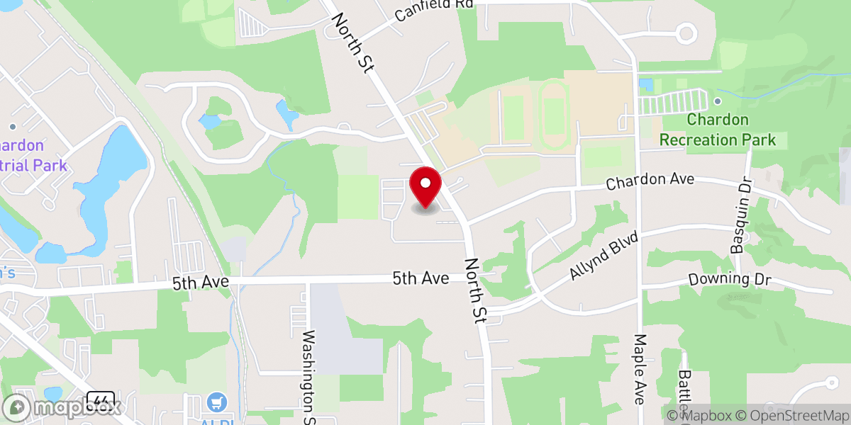 Map showing location of St. Mary Chardon Festival