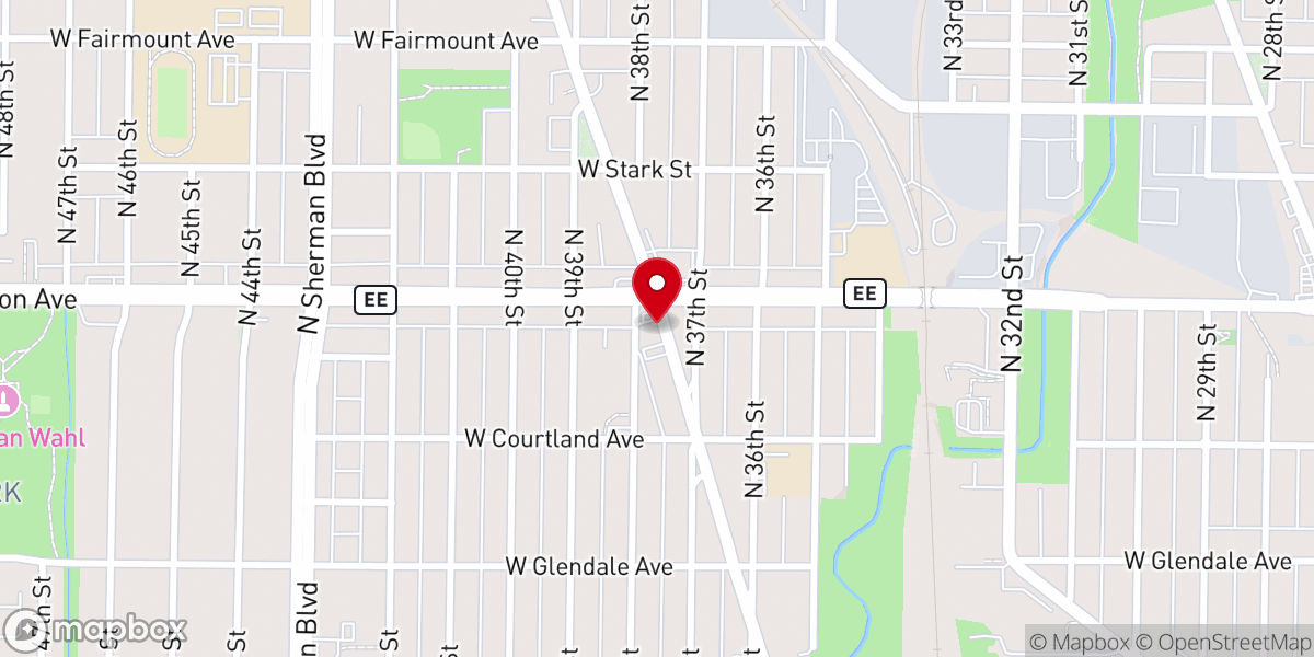 Map showing location of Great Faith Progressive Missionary Baptist Church