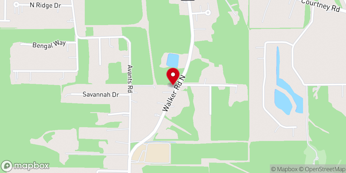 Map showing location of Bubba's Grill & Catering