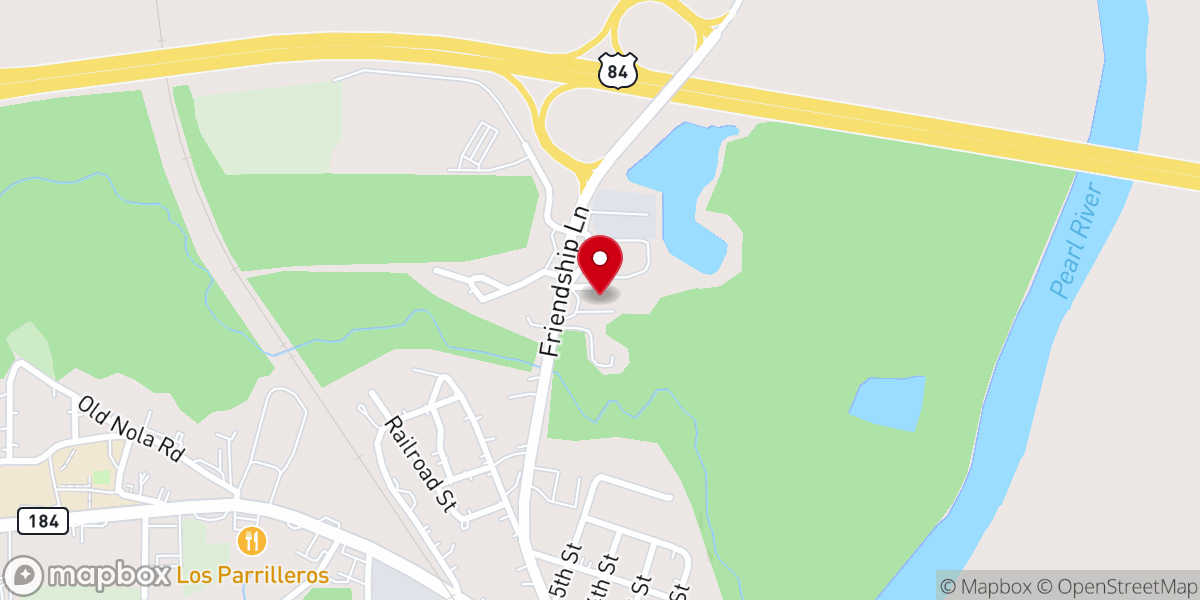 Map showing location of Riverside Baptist Church