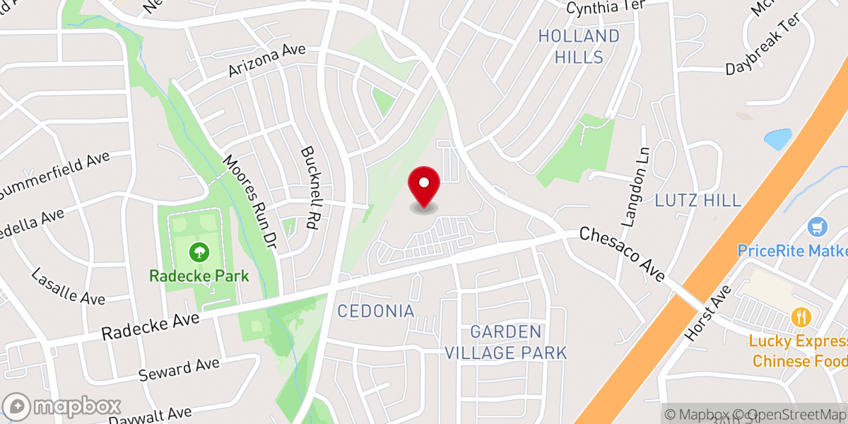 Map showing location of Mount Pleasant Church and Ministries