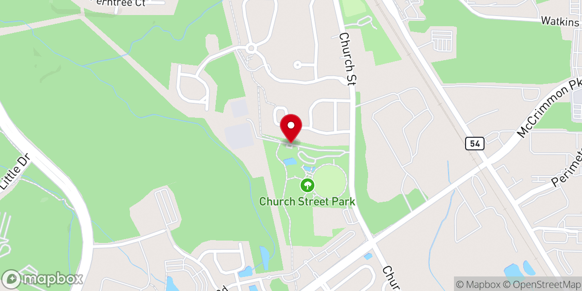 Map showing location of Church Street Park