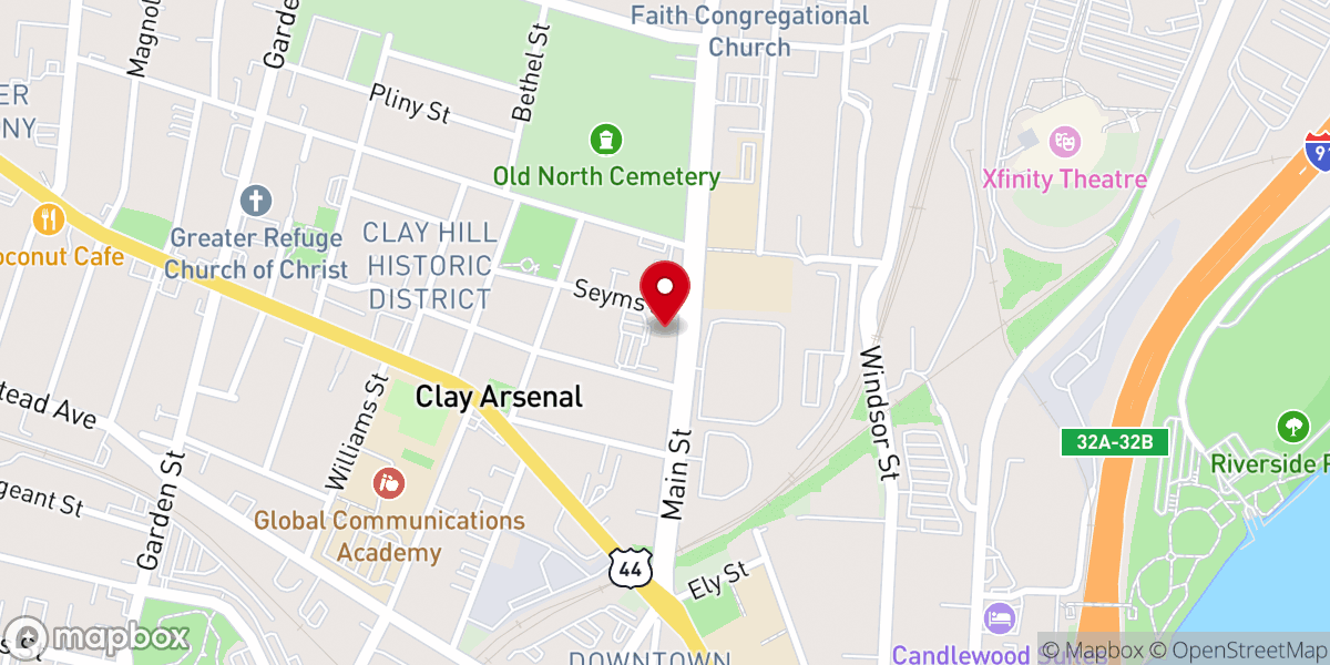 Map showing location of House of Restoration Church
