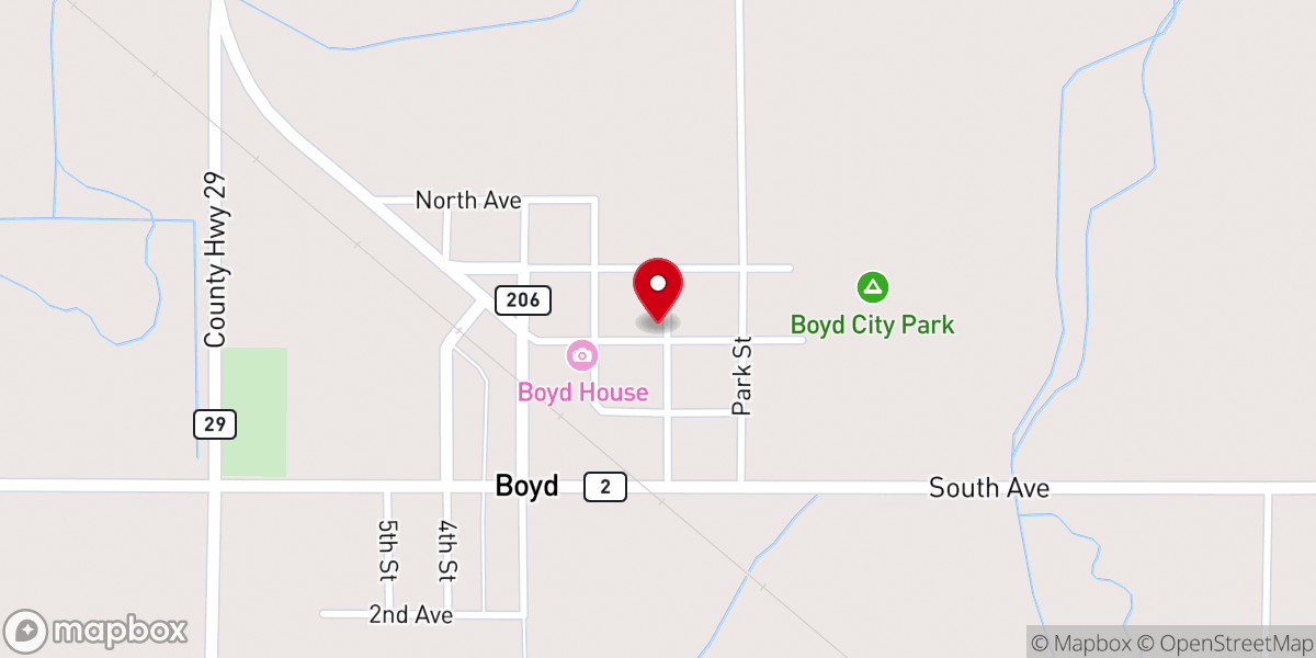 Map showing location of Trinity Lutheran Church