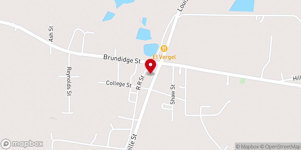 Map showing location of Clio Baptist Church
