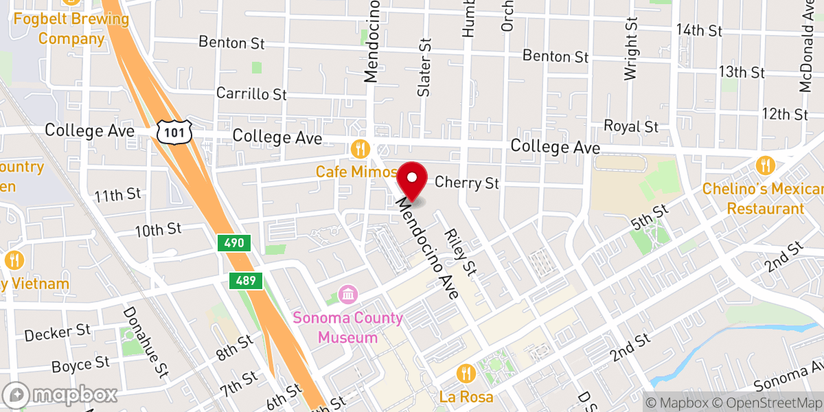 Map showing location of Church of the Incarnation