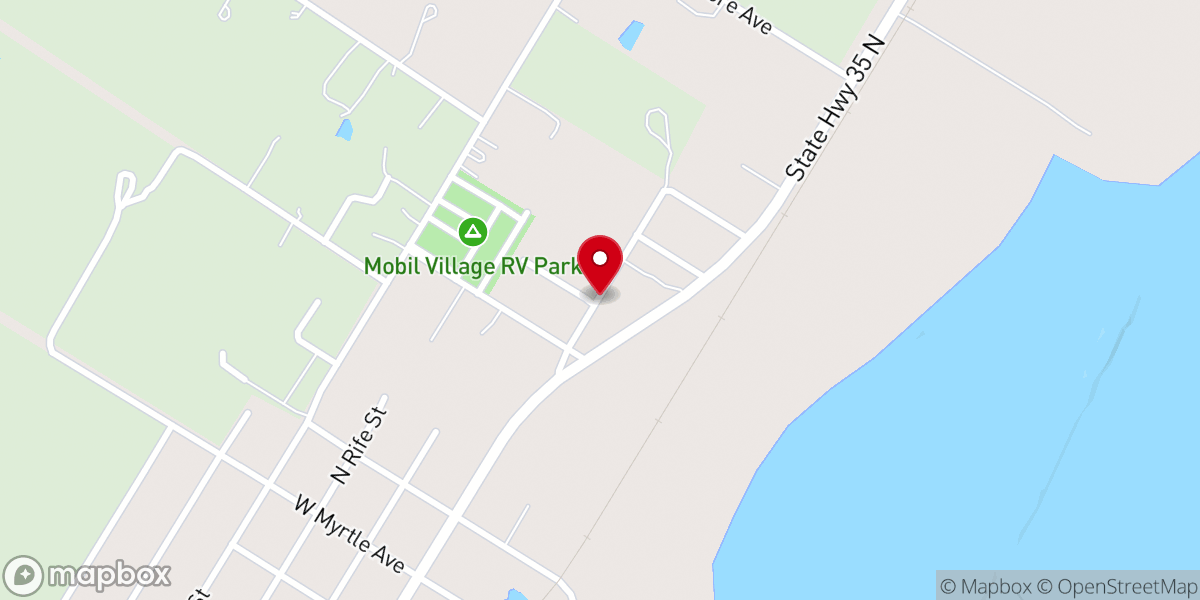 Map showing location of E & J Towing & Recovery