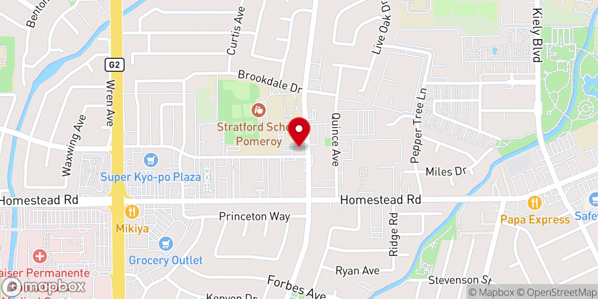 Map showing location of Church of Christ of Santa Clara