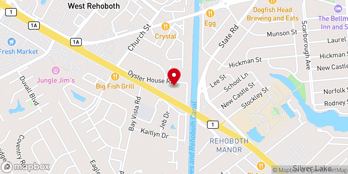 Map showing location of Lewes-rehoboth Association of Churches Inc