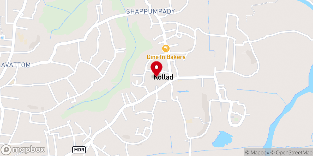 Map showing location of St. Paul's Church Kollad