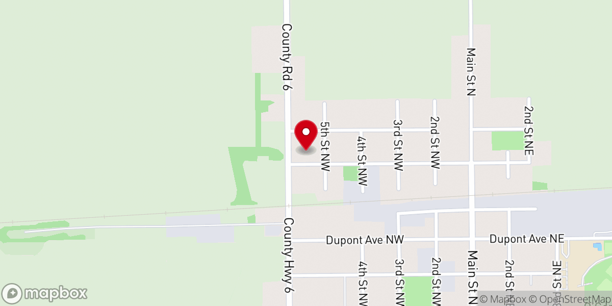Map showing location of Emden Christian Reformed Church