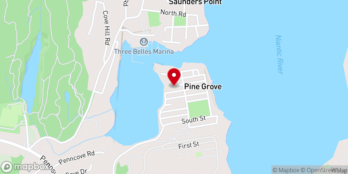 Map showing location of Pine Grove Spiritualist Camp