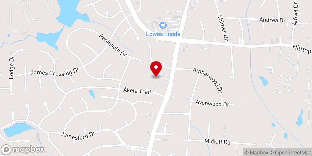 Map showing location of Friendly Hills Church