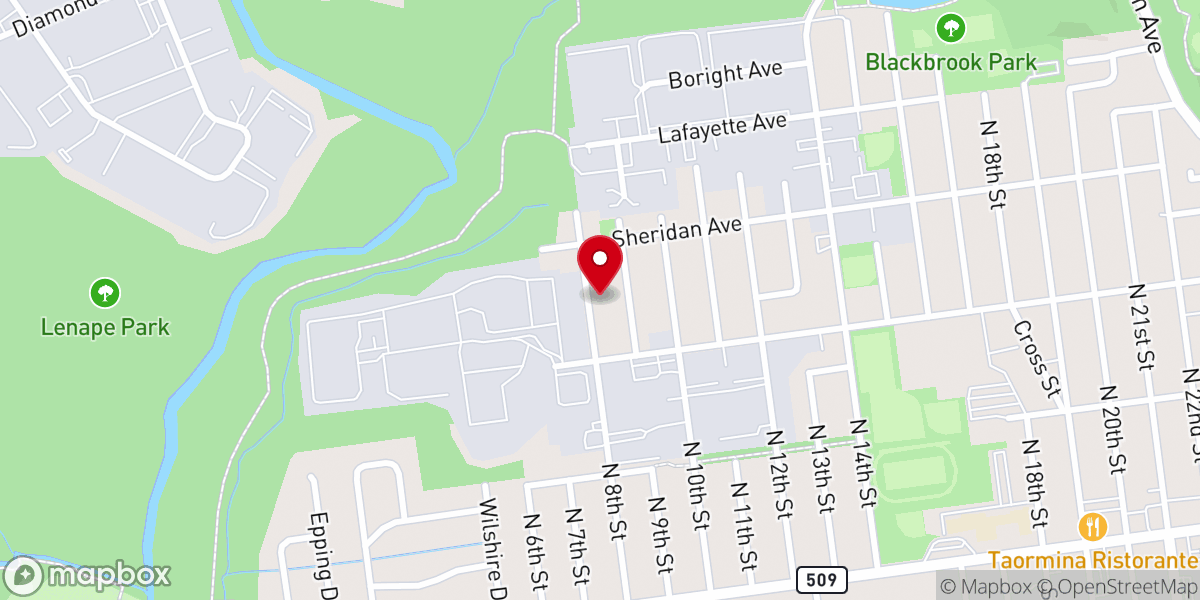 Map showing location of First Baptist Chruch