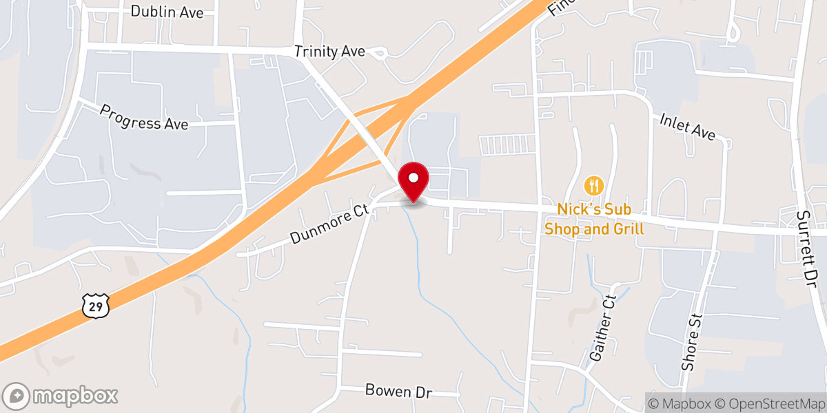 Map showing location of Jewel Baptist Church High Point