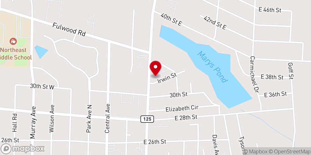 Map showing location of Tift Ave Missionary Baptist