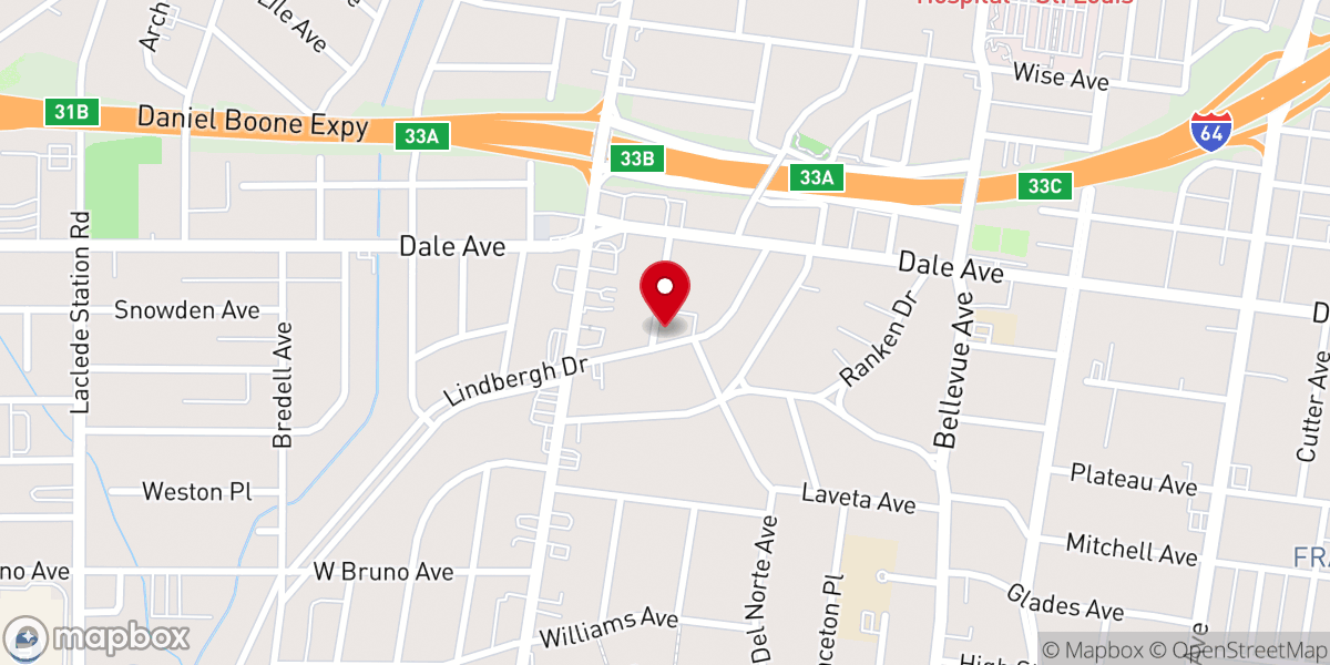 Map showing location of Richmond Heights Presbyterian Church