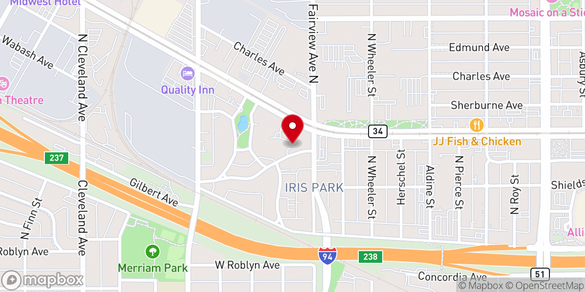 Map showing location of Coventry Chapel by Episcopal Homes