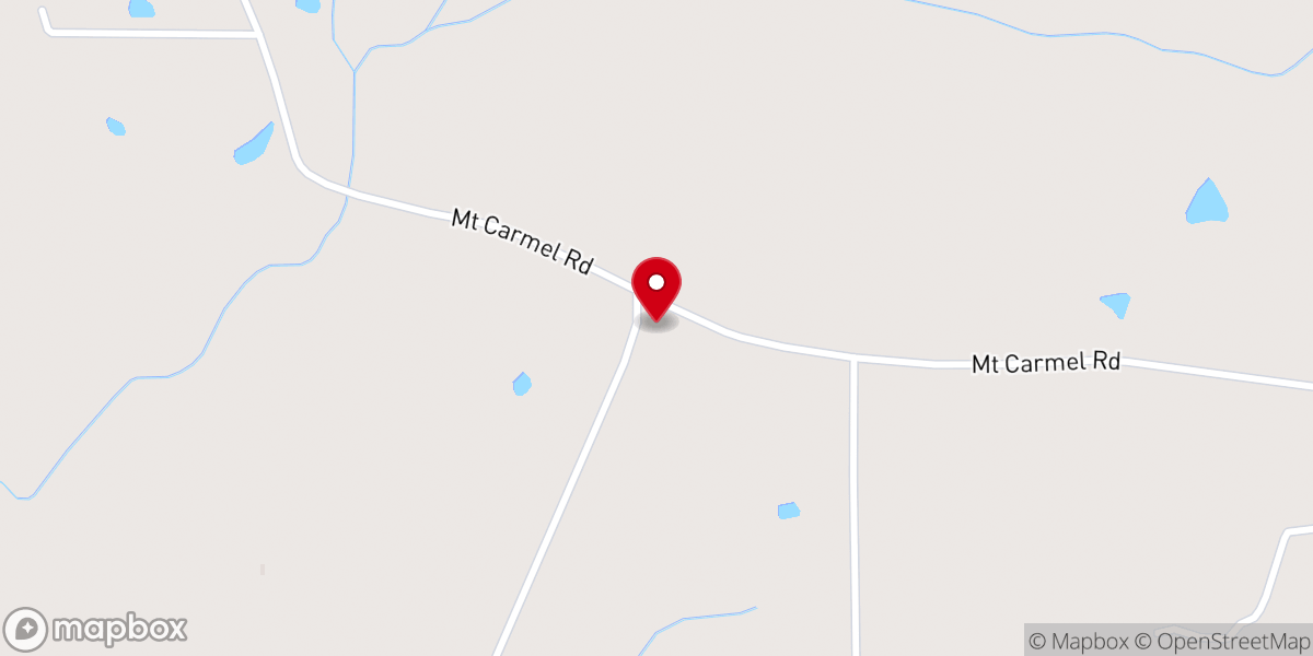 Map showing location of Mount Carmel Baptist Church