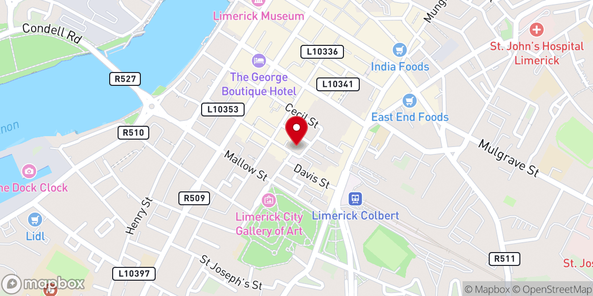 Map showing location of St. Saviour’s Dominican Church