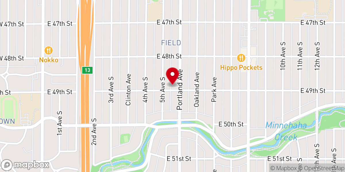 Map showing location of St James Lutheran Church
