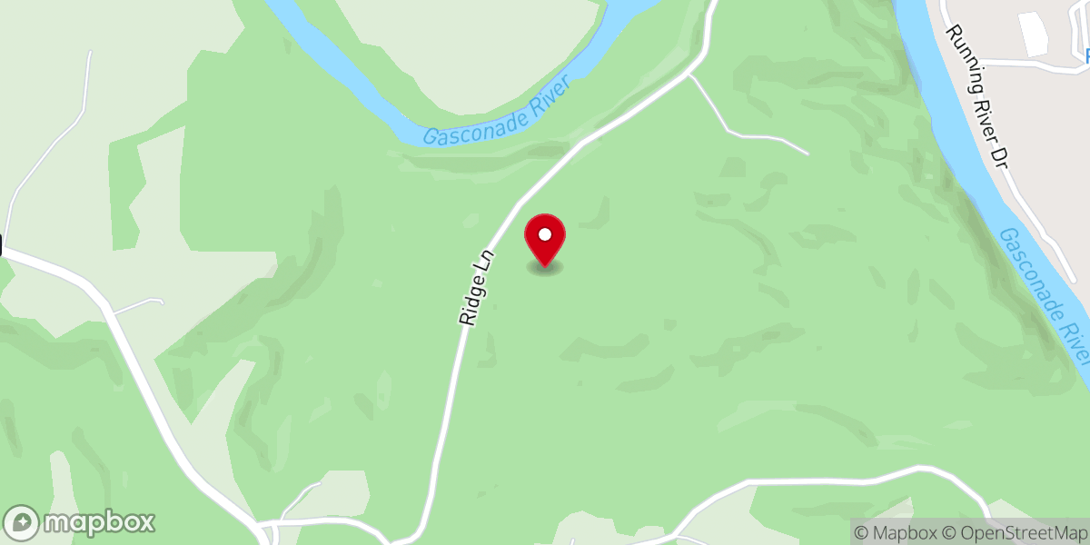Map showing location of Gasconade Christian Service Camp