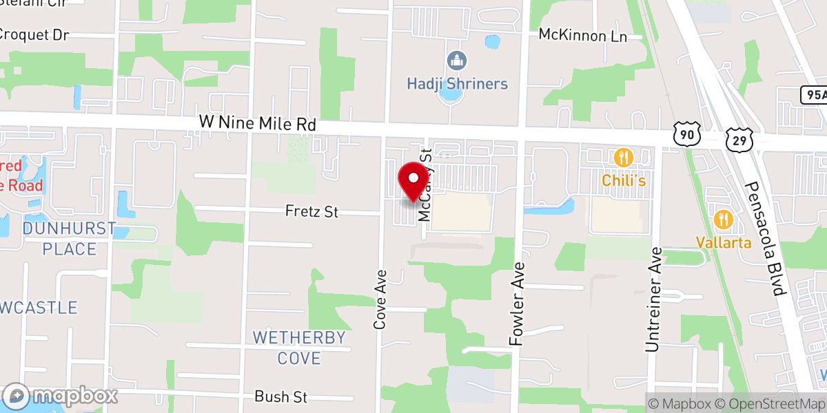 Map showing location of Eden Fellowship Church