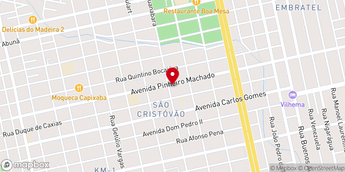 Map showing location of Paróquia São Cristóvão