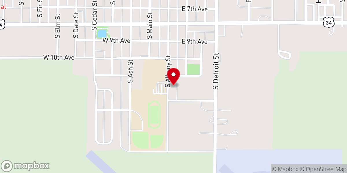 Map showing location of First Southern Baptist Church