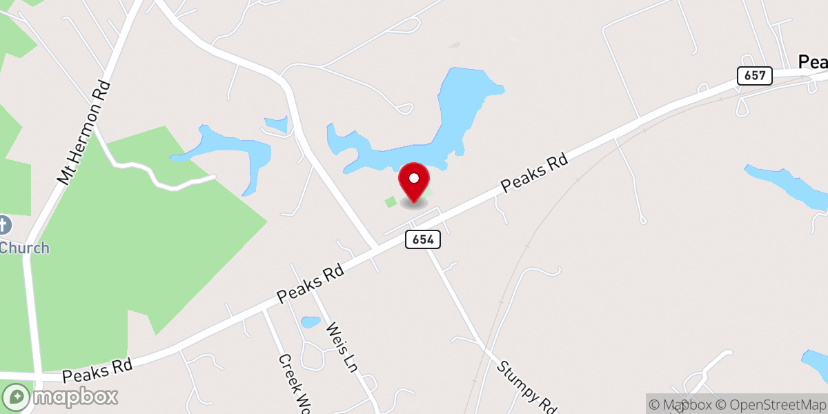 Map showing location of Lebanon Methodist Church