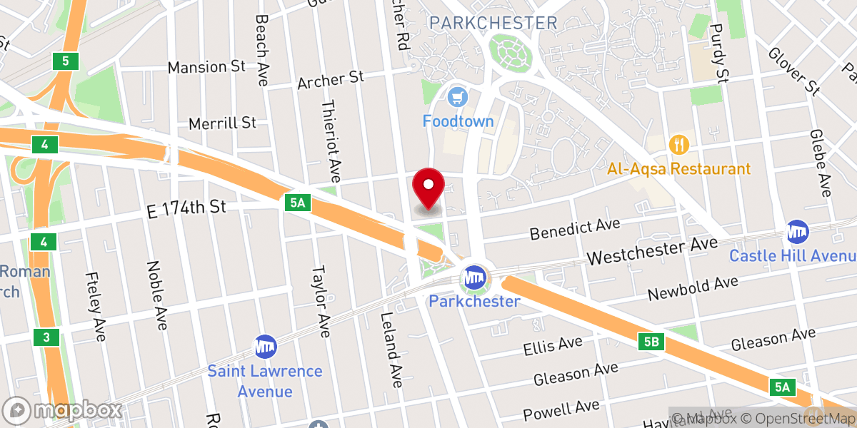 Map showing location of Saint Paul's Lutheran Church - Food Distribution Center