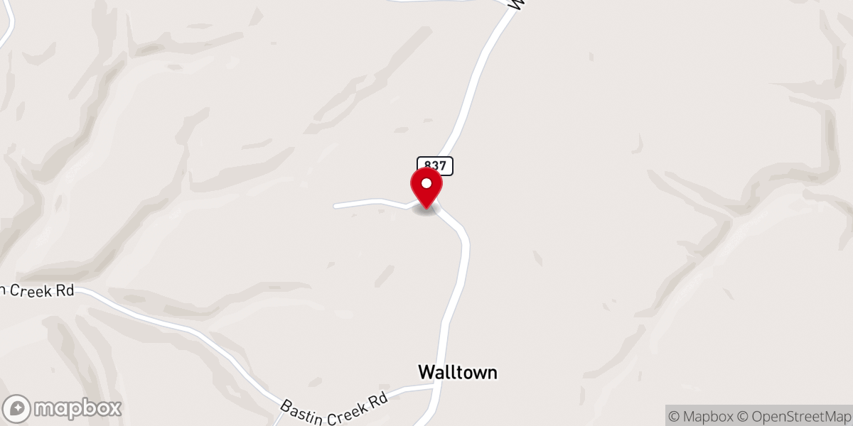 Map showing location of Walltown Church