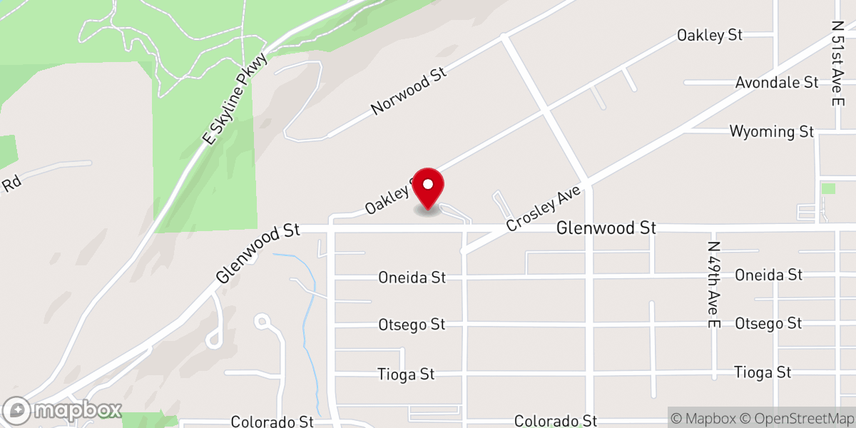 Map showing location of Hawk Ridge Church of Christ