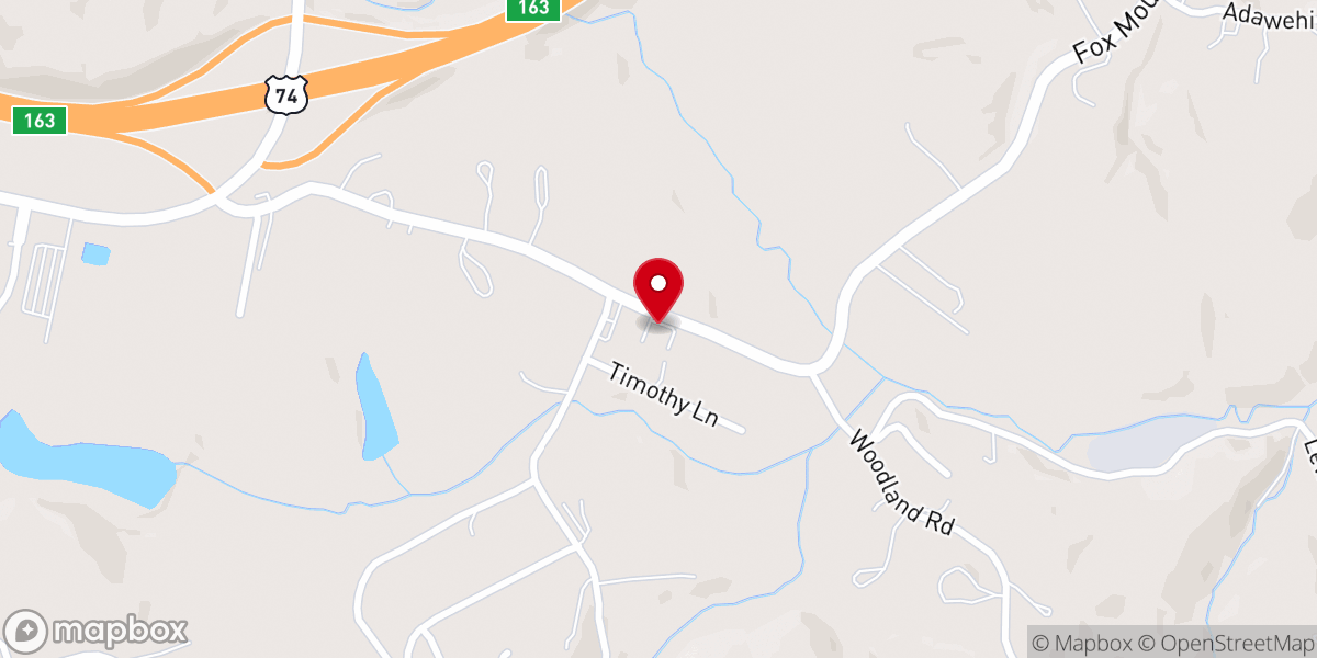 Map showing location of Emmanuel Baptist Church