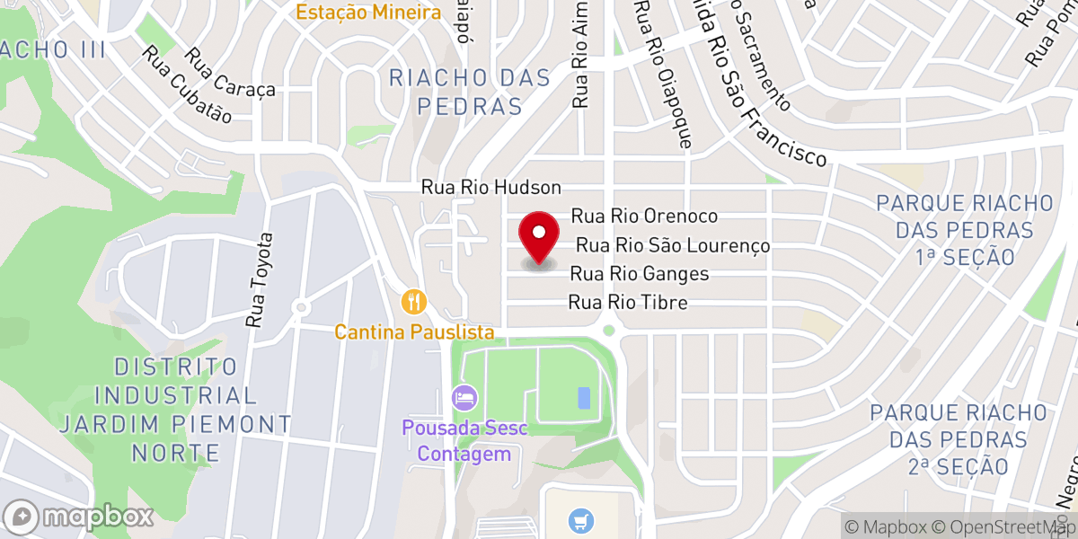 Map showing location of Igreja Batista no Novo Riacho